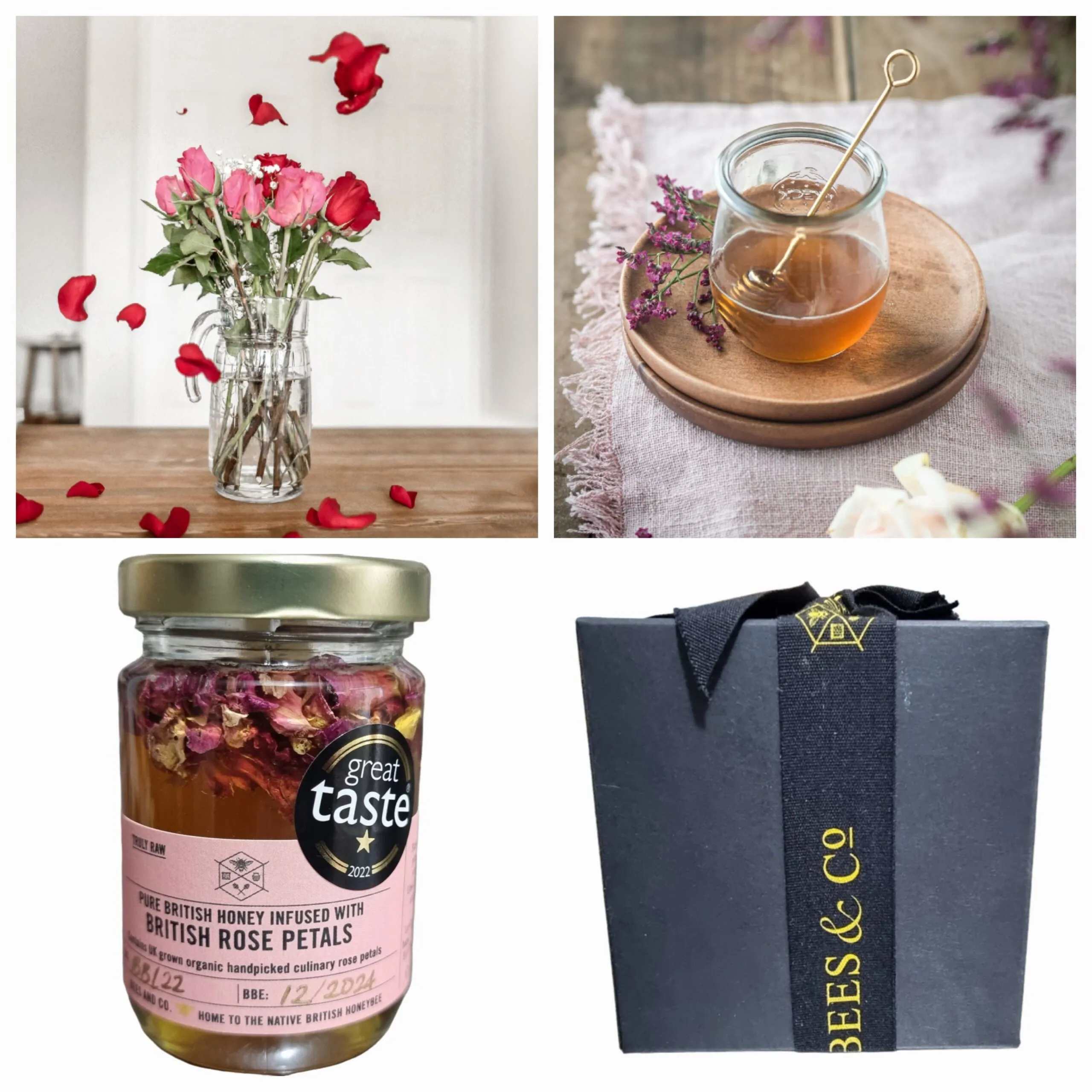 Great Taste Award Winning - British Rose Petals infused in Pure British Honey (114g) - Image 2