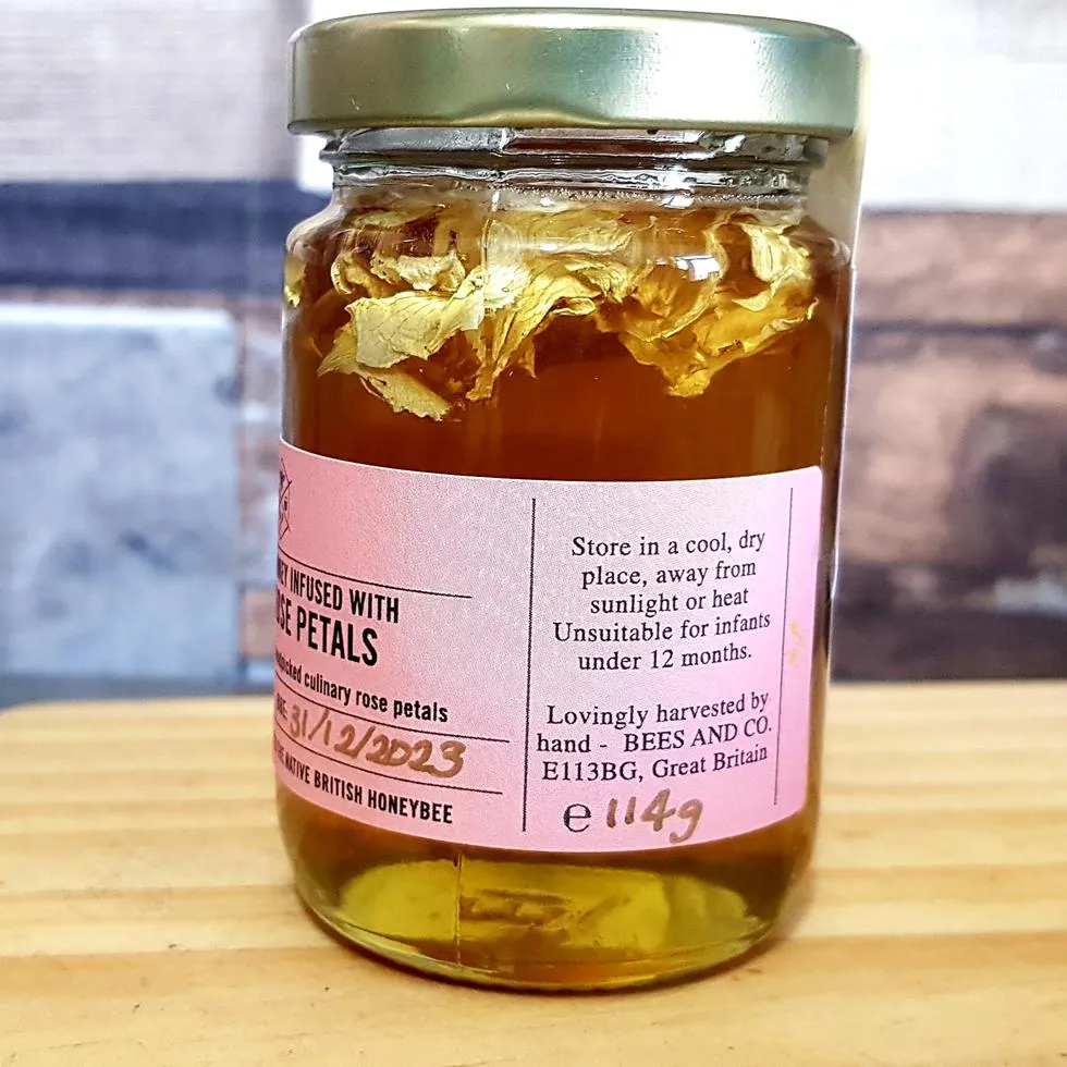 Great Taste Award Winning - British Rose Petals infused in Pure British Honey (114g) - Image 5