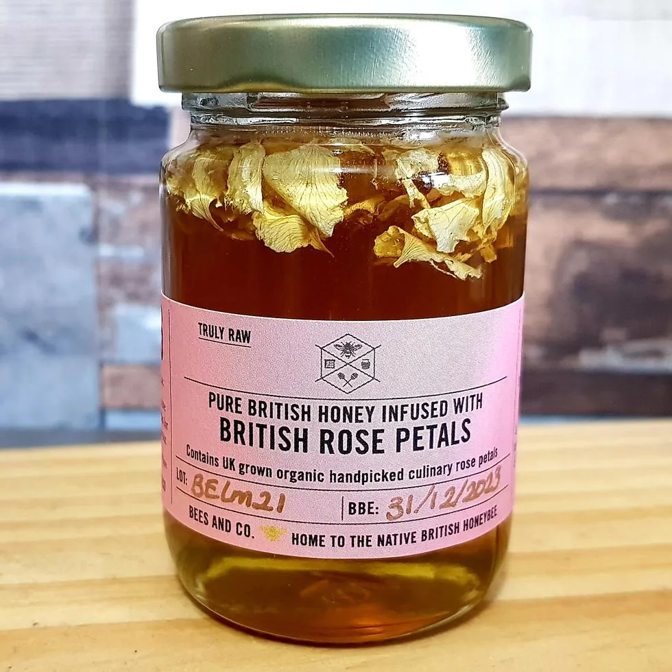 Great Taste Award Winning - British Rose Petals infused in Pure British Honey (114g) - Image 6