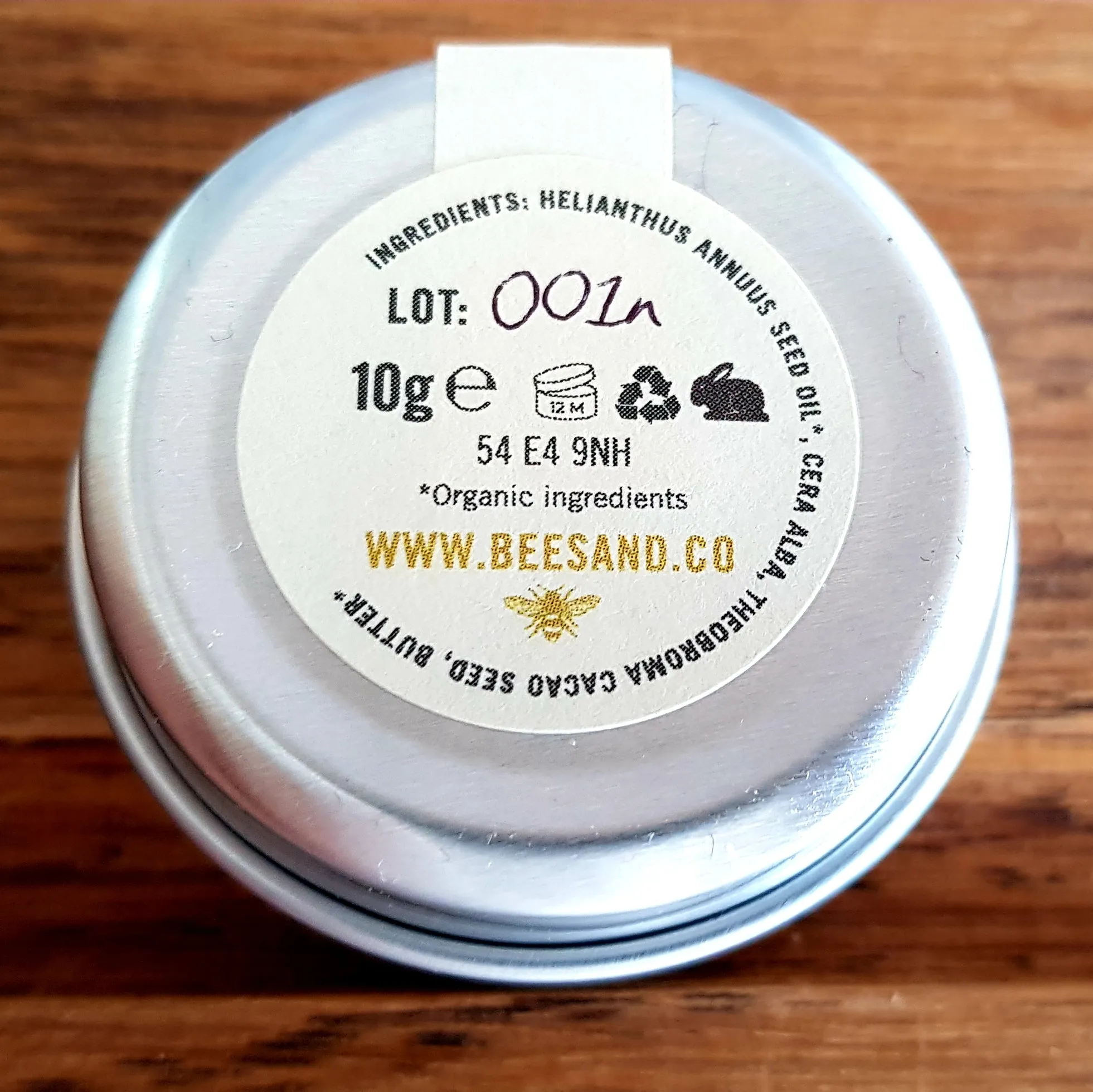 Organic Natural Lip Balm 10g - Image 2