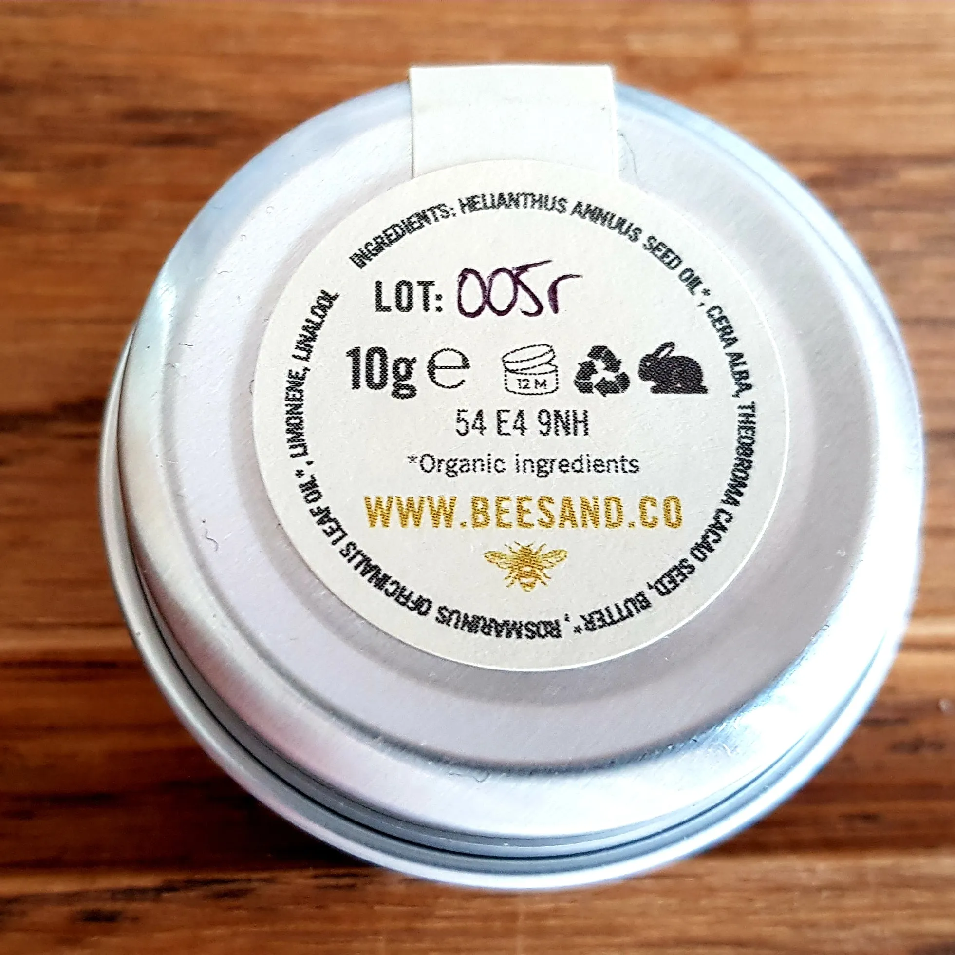 Organic Rosemary Lip Balm 10g - Image 2