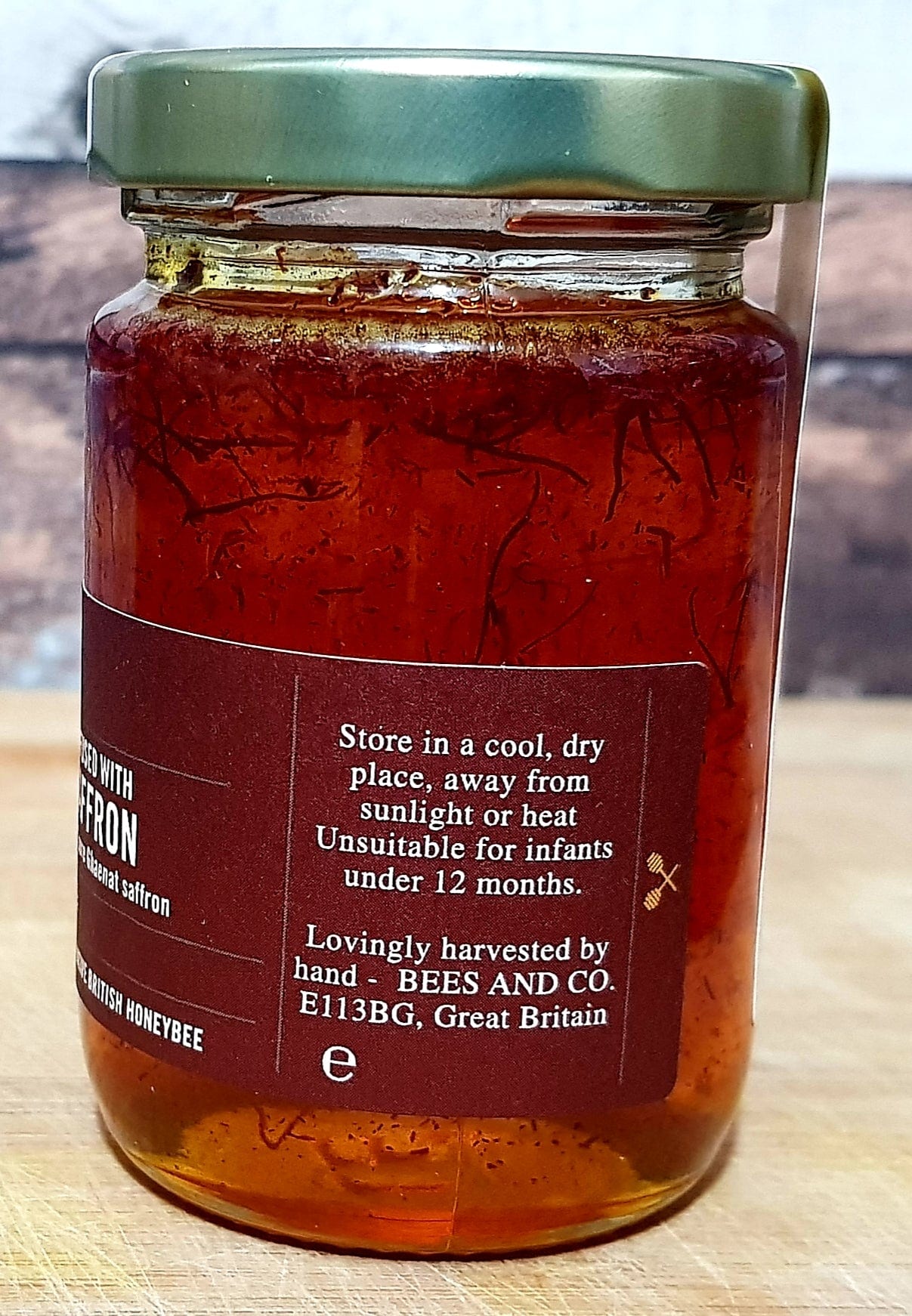 Saffron Honey side