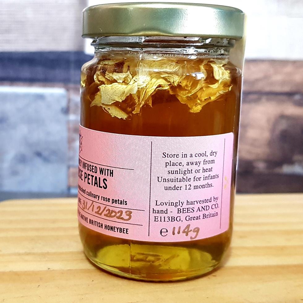 Great Taste Award Winning - British Rose Petals infused in Pure British Honey (114g) - Image 5