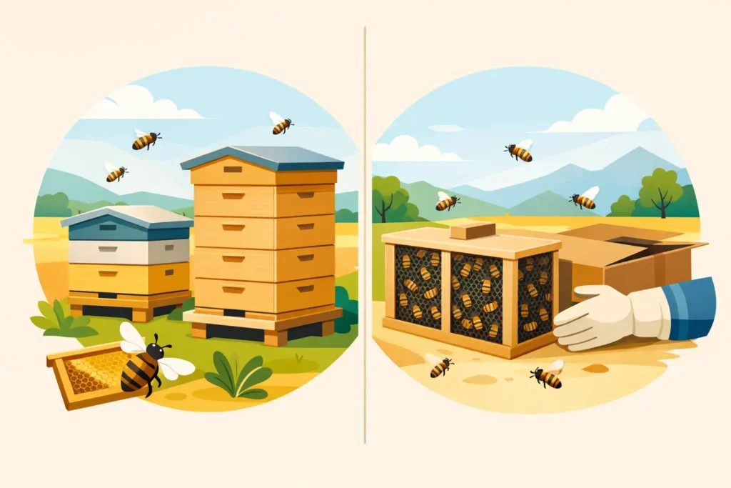Nucleus Hive vs Package Bees